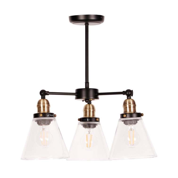 Breakwater Bay Cobbs Glass Flush Mount Wayfair.co.uk